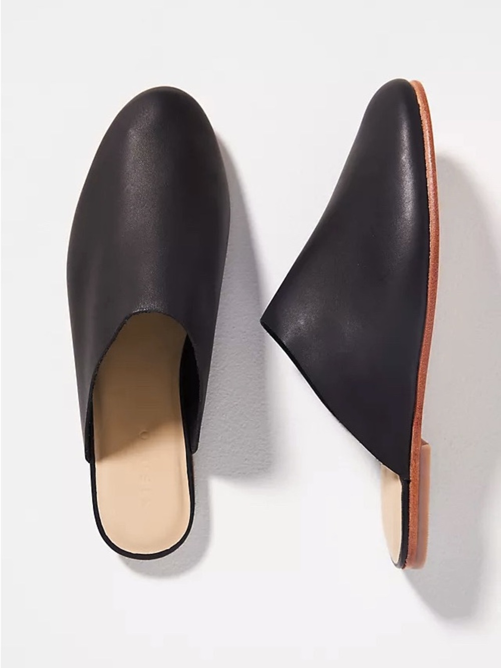 NISOLO Lima Black Leather Slip-On Mule Flats 8